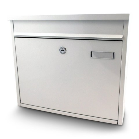 Biała skrzynka na listy metalowa 360x320 mm montaż zewnętrzny Bituxx Biała skrzynka na listy metalowa 360x320 mm montaż zewnętrzny Bituxx