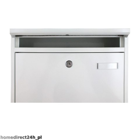 Biała skrzynka na listy metalowa 360x320 mm montaż zewnętrzny Bituxx Biała skrzynka na listy metalowa 360x320 mm montaż zewnętrzny Bituxx