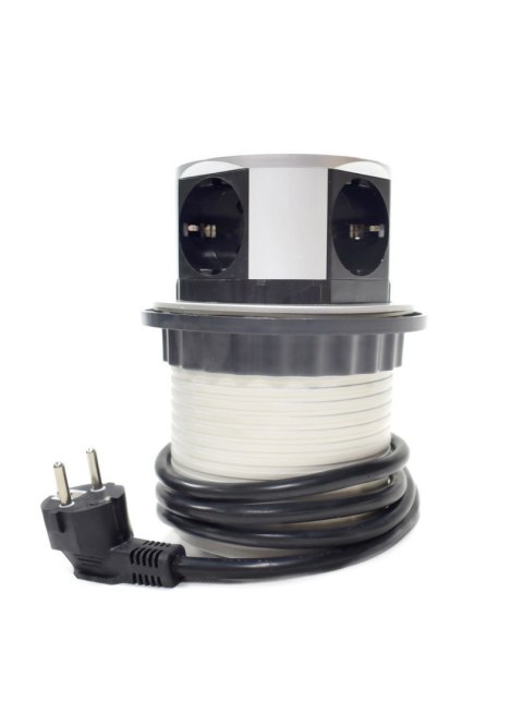 CHOWANE GNIAZDO STOŁOWE 4 GNIAZDA Z USB SREBRNE 1,5 M DO BIURA I DOMU CHOWANE GNIAZDO STOŁOWE 4 GNIAZDA Z USB SREBRNE 1,5 M DO BIURA I DOMU