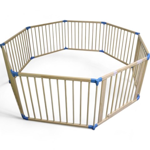 Drewniany Kojec dla Dziecka Ø150 cm Naturalne Drewno Bezpieczny i Stabilny Drewniany Kojec dla Dziecka Ø150 cm Naturalne Drewno Bezpieczny i Stabilny