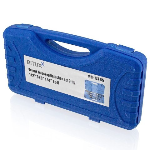 Grzechotki Teleskopowe 3 el. z Nakrętkami 17, 19, 21 mm CrV w Etui Grzechotki Teleskopowe 3 el. z Nakrętkami 17, 19, 21 mm CrV w Etui