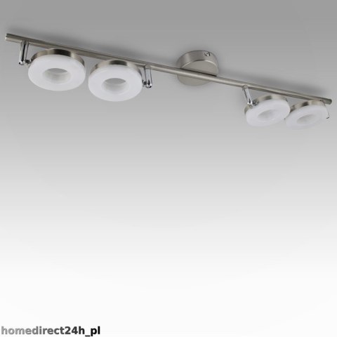 Lampa Sufitowa LED 4x LED RING 20W Stal Nierdzewna Klasa A+ Nowoczesna Lampa Sufitowa LED 4x LED RING 20W Stal Nierdzewna Klasa A+ Nowoczesna