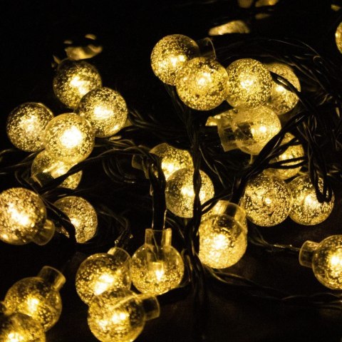 Łańcuch Solarny 10m 60x LED Ciepłe Światło Wodoodporne IP65 Girlanda Bituxx Łańcuch Solarny 10m 60x LED Ciepłe Światło Wodoodporne IP65 Girlanda Bituxx