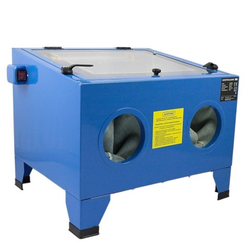 Piaskarka kabinowa 90L + PISTOLET + DYSZE + FOLIA