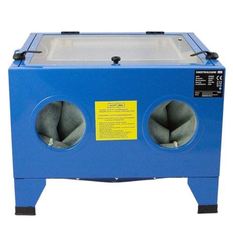 Piaskarka kabinowa 90L + PISTOLET + DYSZE + FOLIA