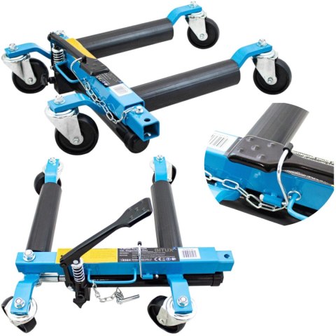 Wózek manewrowy hydrauliczny pod koła 1 sztuka niebieski Wózek manewrowy hydrauliczny pod koła 1 sztuka niebieski