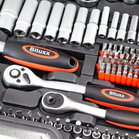 Zestaw narzędzi podręczny w walizce 215 elementów Klucze TORX + Grzechotki Zestaw narzędzi podręczny w walizce 215 elementów Klucze TORX + Grzechotki