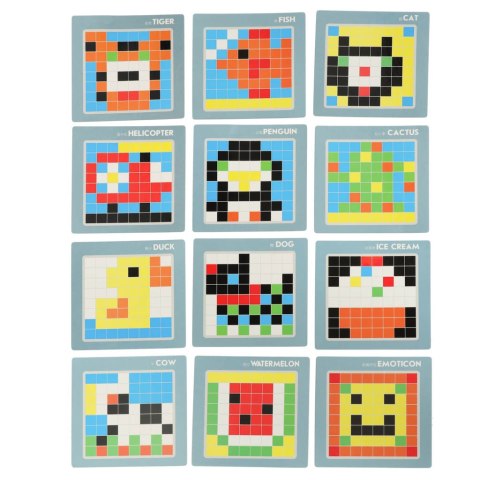 Układanka kreatywna logiczna klocki puzzle mozaika 175 elementów Kik Sp. z o. o. Sp. k. Układanka kreatywna logiczna klocki puzzle mozaika 175 elementów Kik Sp. z o. o. Sp. k.