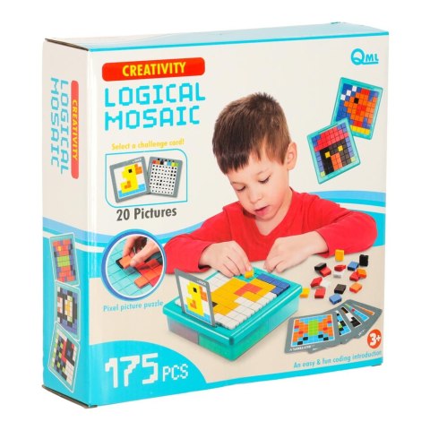 Układanka kreatywna logiczna klocki puzzle mozaika 175 elementów Kik Sp. z o. o. Sp. k. Układanka kreatywna logiczna klocki puzzle mozaika 175 elementów Kik Sp. z o. o. Sp. k.