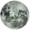 Zegar ścienny planeta księżyc z wyświetlaczem LED 32 cm szary Kik Sp. z o. o. Sp. k.