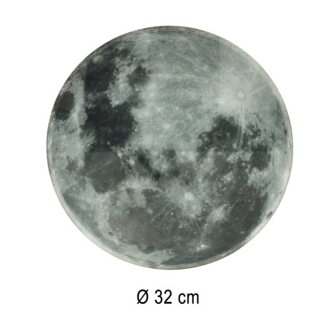 Zegar ścienny planeta księżyc z wyświetlaczem LED 32 cm szary Kik Sp. z o. o. Sp. k. Zegar ścienny planeta księżyc z wyświetlaczem LED 32 cm szary Kik Sp. z o. o. Sp. k.