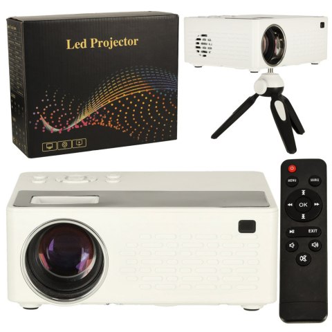 Projektor rzutnik przenośny LED TFT LCD 16:9 1920x1080 USB 20W biały Kik Sp. z o. o. Sp. k. Projektor rzutnik przenośny LED TFT LCD 16:9 1920x1080 USB 20W biały Kik Sp. z o. o. Sp. k.