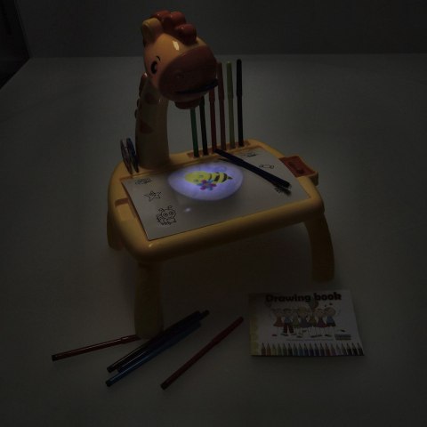 Projektor rzutnik stolik stół do rysowania żyrafa żółta Kik Sp. z o. o. Sp. k. Projektor rzutnik stolik stół do rysowania żyrafa żółta Kik Sp. z o. o. Sp. k.