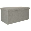 Puf składany ze schowkiem szary duży 76x38x38cm Kik Sp. z o. o. Sp. k.