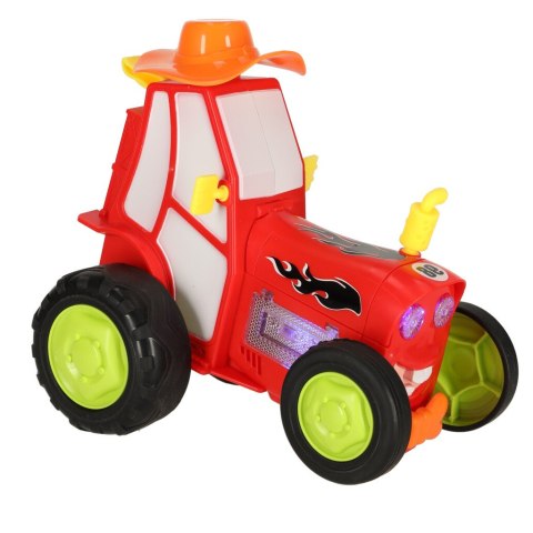 Traktor ciągnik zdalnie sterowany na pilota RC skaczący tańczący dźwięk czerwony Kik Sp. z o. o. Sp. k. Traktor ciągnik zdalnie sterowany na pilota RC skaczący tańczący dźwięk czerwony Kik Sp. z o. o. Sp. k.