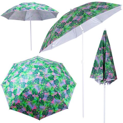 Parasol ogrodowy plażowy regulowany łamany 150cm liście UV Kik Sp. z o. o. Sp. k. Parasol ogrodowy plażowy regulowany łamany 150cm liście UV Kik Sp. z o. o. Sp. k.