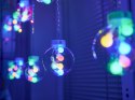 Lampki LED kurtyna kule wiszące świąteczne choinkowe 3m 108LED multikolor ze złączem 8 trybów świecenia Kik Sp. z o. o. Sp. k.