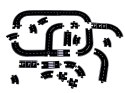 Puzzle kreatywne 2w1 droga jezdnia 40 elementów Kik Sp. z o. o. Sp. k.
