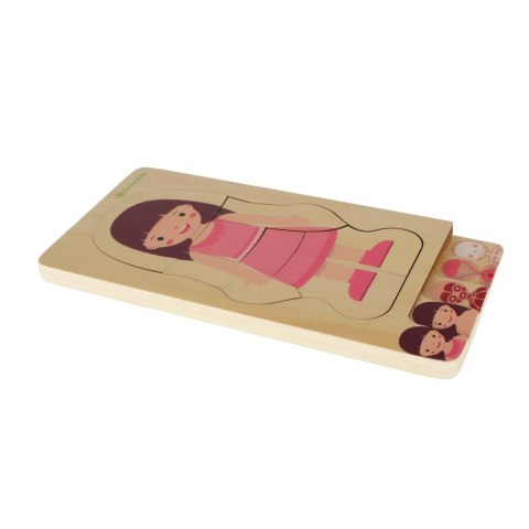 Puzzle drewniane warstwowe budowa ciała montessori dziewczynka Kik Sp. z o. o. Sp. k. Puzzle drewniane warstwowe budowa ciała montessori dziewczynka Kik Sp. z o. o. Sp. k.