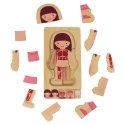 Puzzle drewniane warstwowe budowa ciała montessori dziewczynka Kik Sp. z o. o. Sp. k.