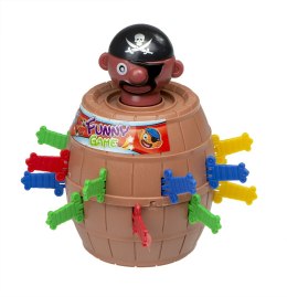 Gra zręcznościowa Szalony Pirat w beczce Ukłuj pirata 9 x 9 x 12,5 cm Kik Sp. z o. o. Sp. k.