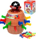 Gra zręcznościowa Szalony Pirat w beczce Ukłuj pirata 9 x 9 x 12,5 cm Kik Sp. z o. o. Sp. k.
