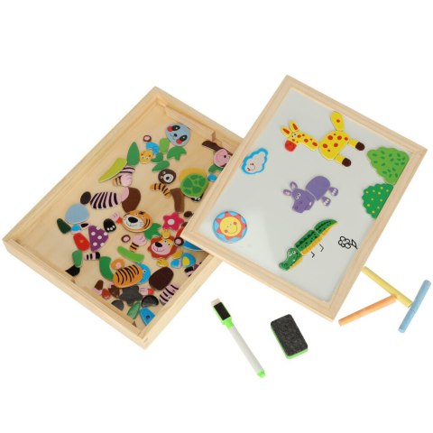 Tablica magnetyczna kredowa wielofunkcyjna zwierzątka + kredka marker gąbka Kik Sp. z o. o. Sp. k. Tablica magnetyczna kredowa wielofunkcyjna zwierzątka + kredka marker gąbka Kik Sp. z o. o. Sp. k.