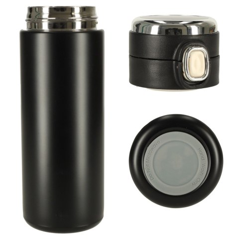 Kubek bidon termiczny z ustnikiem termos LED 420ml czarny Kik Sp. z o. o. Sp. k. Kubek bidon termiczny z ustnikiem termos LED 420ml czarny Kik Sp. z o. o. Sp. k.