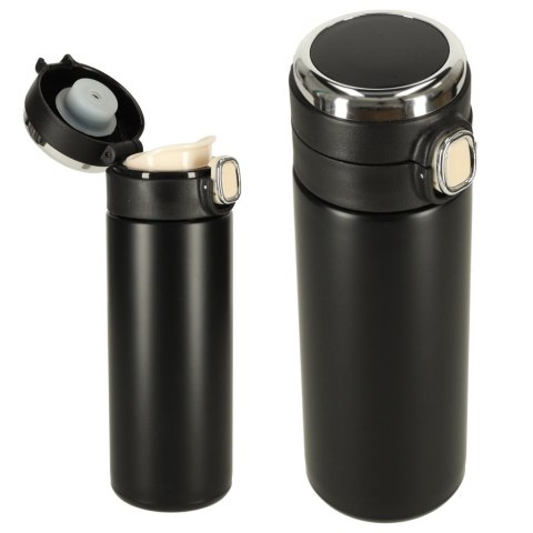 Kubek bidon termiczny z ustnikiem termos LED 420ml czarny Kik Sp. z o. o. Sp. k. Kubek bidon termiczny z ustnikiem termos LED 420ml czarny Kik Sp. z o. o. Sp. k.