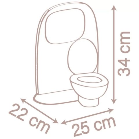 Smoby SMOBY Baby Nurse Dwustronna Toaleta Łazienka Dla Lalki z Akcesoriami Smoby SMOBY Baby Nurse Dwustronna Toaleta Łazienka Dla Lalki z Akcesoriami