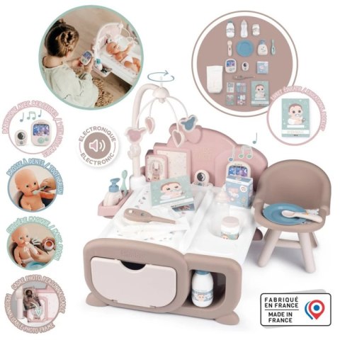 Smoby SMOBY Baby Nurse Elektroniczny Duży Kącik Opiekunki dla Lalki 19 akcesoriów Smoby SMOBY Baby Nurse Elektroniczny Duży Kącik Opiekunki dla Lalki 19 akcesoriów