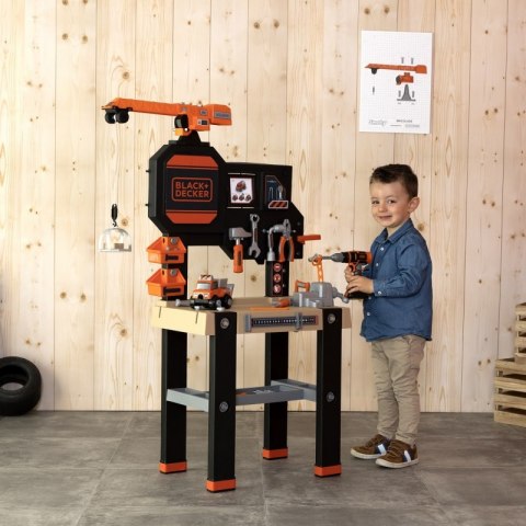 Smoby SMOBY Black&Decker Warsztat z dźwigiem + 94 Akcesoria Smoby SMOBY Black&Decker Warsztat z dźwigiem + 94 Akcesoria