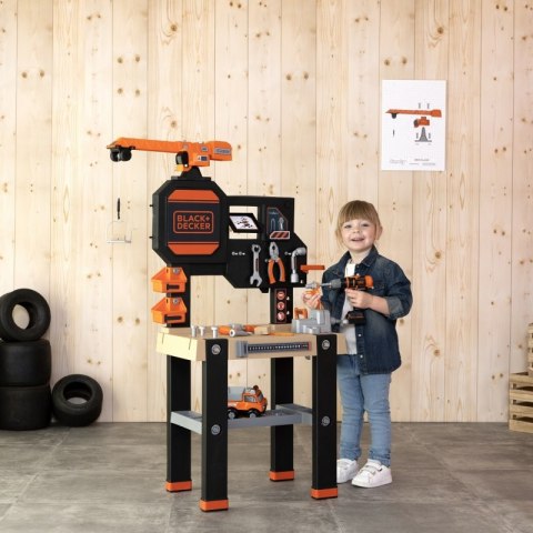 Smoby SMOBY Black&Decker Warsztat z dźwigiem + 94 Akcesoria Smoby SMOBY Black&Decker Warsztat z dźwigiem + 94 Akcesoria