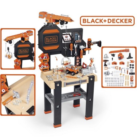 Smoby SMOBY Black&Decker Warsztat z dźwigiem + 94 Akcesoria Smoby SMOBY Black&Decker Warsztat z dźwigiem + 94 Akcesoria