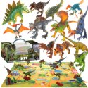 Woopie WOOPIE Duży Zestaw Figurki Dinozaury XXL + Mata "Prehistoryczny Świat"