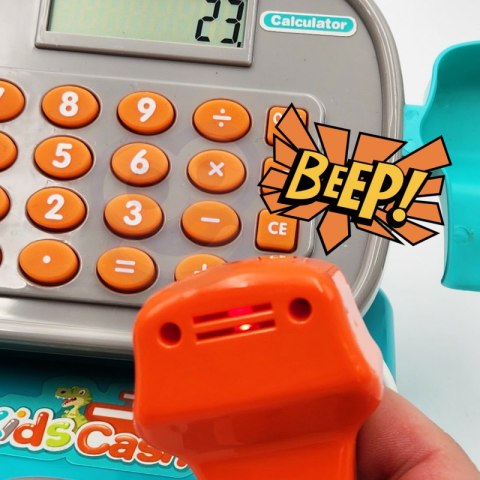 Woopie WOOPIE Kasa Sklepowa z Półką DINO Niebieski Woopie WOOPIE Kasa Sklepowa z Półką DINO Niebieski