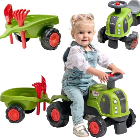 FALK FALK Jeździk Claas 470 Arion Zielony z Przyczepką + Zestaw do piasku FALK FALK Jeździk Claas 470 Arion Zielony z Przyczepką + Zestaw do piasku