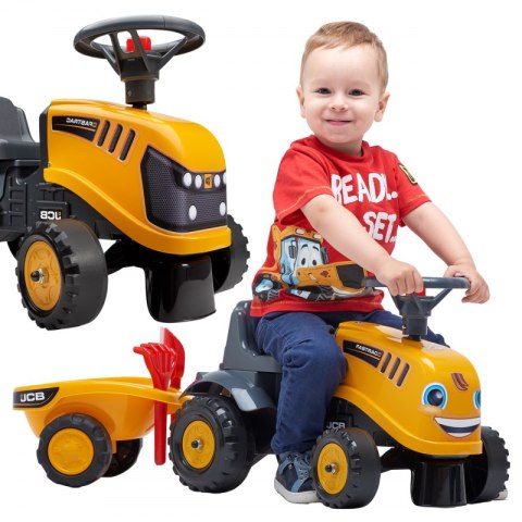 FALK FALK Traktorek JCB Pomarańćzowy z Przyczepką od 1 roku