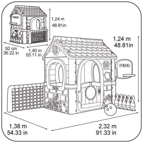 Feber FEBER Dom Aktywności Wielofunkcyjny Domek 6 w 1 z Dołączonymi Grami Feber FEBER Dom Aktywności Wielofunkcyjny Domek 6 w 1 z Dołączonymi Grami