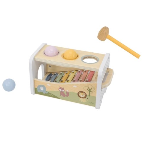 Viga Toys VIGA Drewniany Zestaw Wybijanka + Cymbałki Ksylofon 2w1 Viga Toys VIGA Drewniany Zestaw Wybijanka + Cymbałki Ksylofon 2w1
