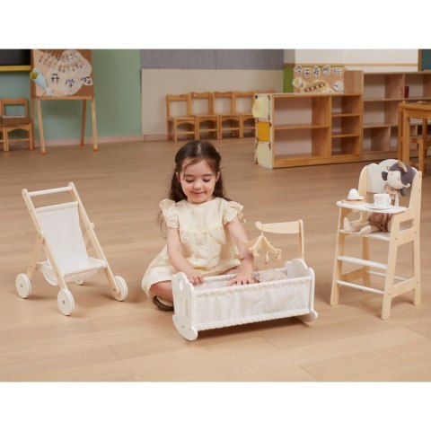 Viga Toys VIGA PolarB Krzesełko do Karmienia dla Lalek Białe Drewniane Viga Toys VIGA PolarB Krzesełko do Karmienia dla Lalek Białe Drewniane