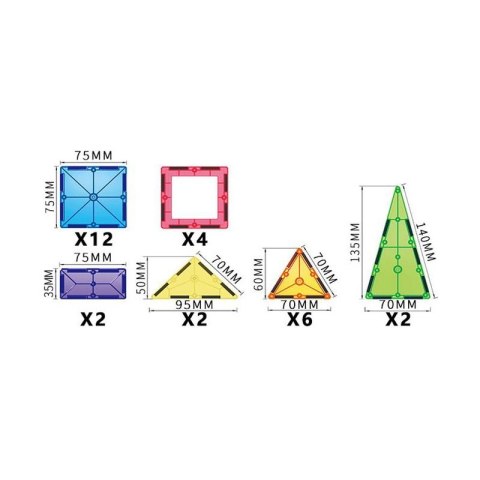 Woopie WOOPIE Magnetyczne Klocki Konstrukcyjne Montessori 3D Woopie WOOPIE Magnetyczne Klocki Konstrukcyjne Montessori 3D