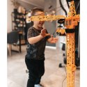 Woopie WOOPIE Dźwig Żuraw Zdalnie Sterowany 103 cm R/C Ciężarówka Koparka + 4 Akc.