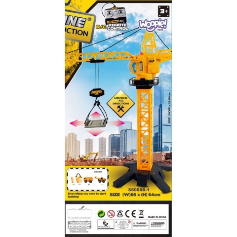 Woopie WOOPIE Dźwig Żuraw Zdalnie Sterowany 103 cm R/C Ciężarówka Koparka + 4 Akc. Woopie WOOPIE Dźwig Żuraw Zdalnie Sterowany 103 cm R/C Ciężarówka Koparka + 4 Akc.