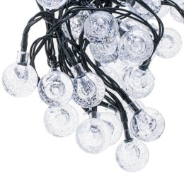 Lampki ogrodowe solarne kulki 7m 50LED zimny biały Kik Sp. z o. o. Sp. k.