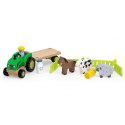 Viga Toys VIGA Traktor Drewniany Zwięrzatka Farma Zagroda