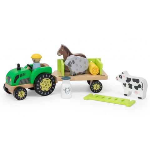 Viga Toys VIGA Traktor Drewniany Zwięrzatka Farma Zagroda Viga Toys VIGA Traktor Drewniany Zwięrzatka Farma Zagroda