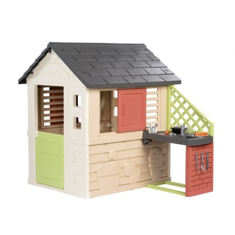 Smoby Smoby Domek Nature z kuchnią + 17 akcesoriów Smoby Smoby Domek Nature z kuchnią + 17 akcesoriów