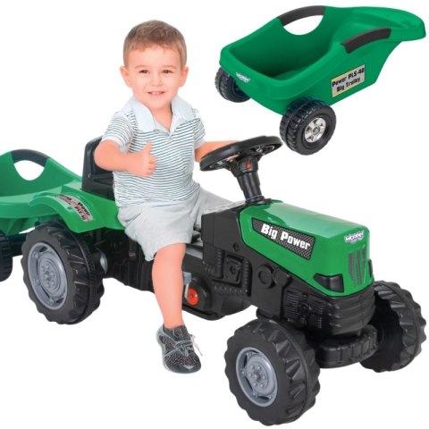 Woopie WOOPIE Traktor na Pedały Big PowerTrac z Przyczepą XXL