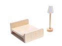 Domek dla lalek drewniany MDF mebelki 78cm czarny LED Kik Sp. z o. o. Sp. k.